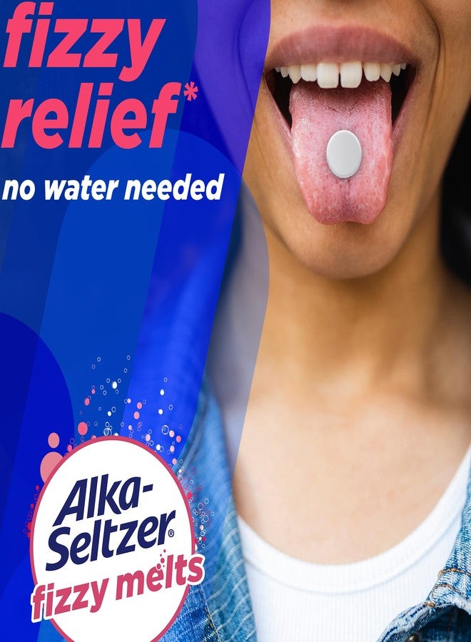 Alka-Seltzer Fizzy Melts, Dissolve on Tongue, No Water Needed, On-The-Go Dietary Supplement Antacid Tablets, for Relief of Occasional Heartburn and Acid Indigestion*, Berry Flavor, 16ct - Image 2